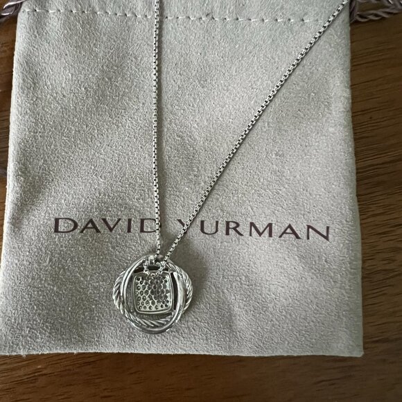 David Yurman Infinity Pendant Necklace with Diamonds - Picture 3 of 10
